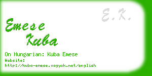 emese kuba business card